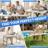 4 Foot Foldable Table with Built in Handle & Steel