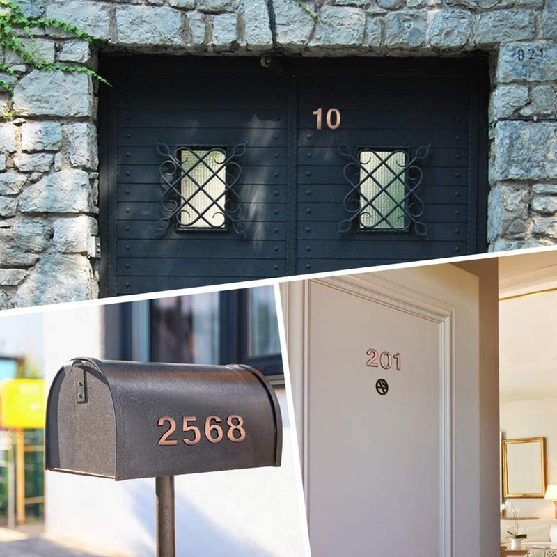 3D Self Adhesive Mailbox Numbers 0-9 Number Stickers No Drilling
