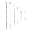 PandaHall 6pcs Sterling Silver Necklace Chain Extender Extension Chains Tails
