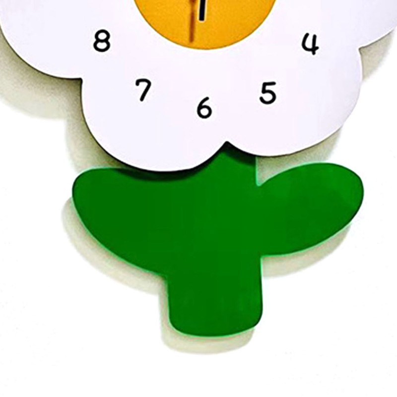 Flower Shaped Wall Clocks for Kids Cartoon Cute Exquisite Silent