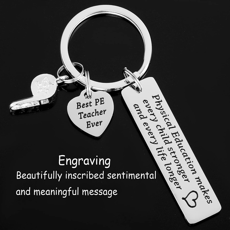Ahaeth PE Teacher Gifts Keychain for Men Male Women P