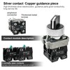 OELFFOW 2Pack Black 3-Position Selector Switch 2NO Metal Head Switch