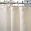 Waffle Weave Shower Curtain with Stainless Steel Hooks - 230