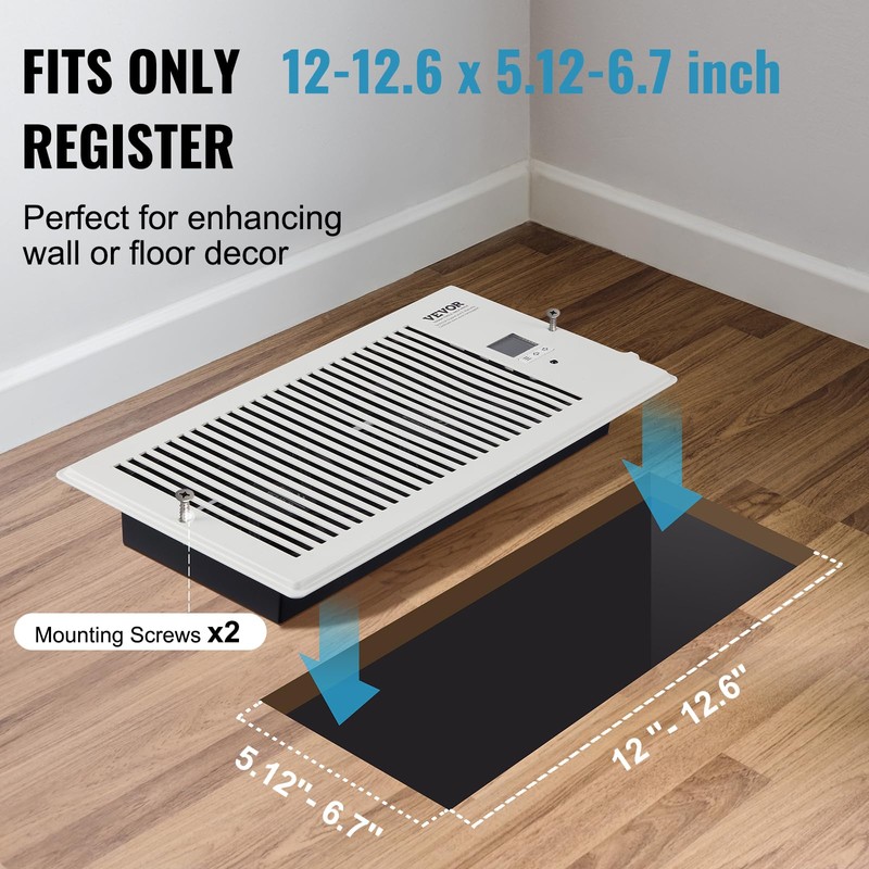 VEVOR Register Booster Fan, Quiet Vent Booster Fan Fits 6