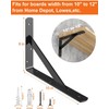 LuckIn 12-Pack Heavy Duty Shelf Bracket, 10 Inch Wall Shelf