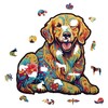 Wooden Jigsaw Puzzle for Adults - Golden Retriever Dog, Unique