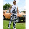 YXLUOKY Cow Print Overalls for Men Animal Pants Fall Jumpsuit