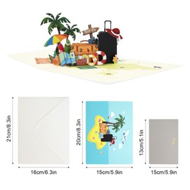 Creative 3D Pop-Up Greeting Card,Travel & Retirement Keepsake,Colorful Suitcase Design,Birthday, Graduation, Anniversary, Valentines Gifts for Mum, Wife, Him,Women,Men,Birthday Pop up Card