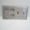 Mulberry 4-Gang 2Toggle & 2 Duplex Wall Plate Cover Stainless