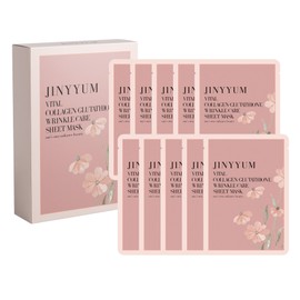Genieum Vital Collagen Glutathione Wrinkle Care Sheet Mask 25ml, 10 sheets / 지니윰 바이탈 콜라겐 글루타치온 링클 케어 시트 마스크 25ml, 10매