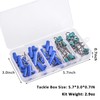 Fishing Line Sinker Slide with Duo-Lock Snap- 25Pcs Blue and