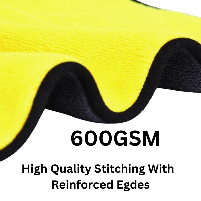 Nuit Premium Car Microfibre Cleaning Towels, Dual-Sided Ultra Absorbent Large