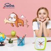 SELVA Quartz Alarm Clock Sloth Perfect for School Green/White Sweeping