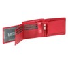 Men's and Women's wallet horizontal format LEAS, Genuine Leather, cherry
