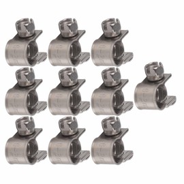 KooingTech Pack of 10 Hose Clamps Stainless Steel Mini Fuel Line Pipe Clamps T-bolt Joint Bolt Clamp Mini Hose Clamp (6-8 mm)