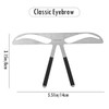 UPIQNG Eyebrow Ruler Three-point Positioning Eyebrow Stencil Stainless Steel Eyebrow
