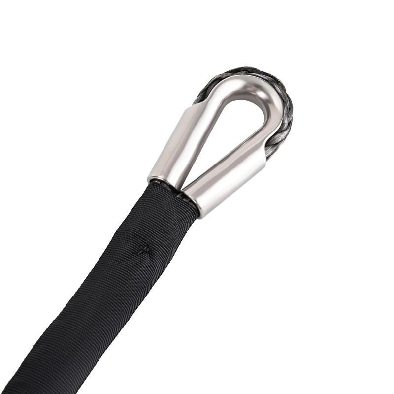 DYNAMI 9/16" x 76ft Synthetic Winch Rope with Hook&Safety Pull