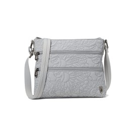 Sakroots Basic Crossbody in Eco-Twill with Adjustable Strap, Light Grey Spirit Desert Quilted