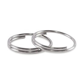 Super Z Outlet 100 Piece Mini Stainless Steel Split Rings Connectors for Arts & Crafts, Chandelier, Necklaces, Homemade Jewelry Making, DIY Keychains, Crystal Garlands, and Curtain Suncatchers (12mm)