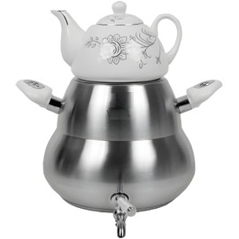 Golden Star Turkish Tea Maker Water Kettle Heavy Thick Stainless Steel Ceramic Porcelain Tea