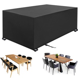 Aipwerer Garden Furniture Cover, Waterproof, Tarpaulin for Garden Furniture, Winterproof, 420D Protective Cover for Garden Table, Garden Furniture, Table, Rectangular (Black, 120 x 60 x 90 cm, 420D)