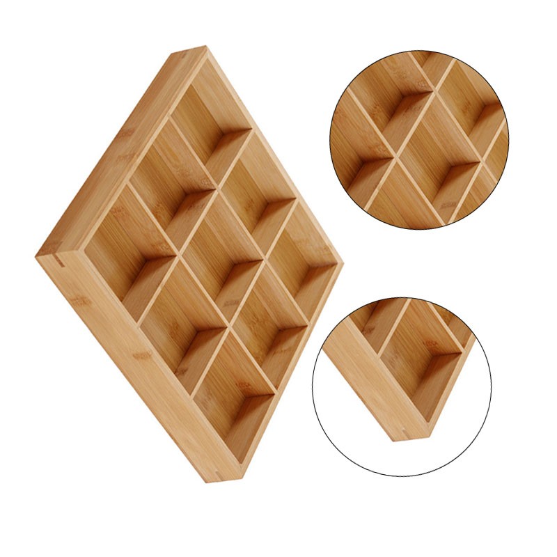 Divided Wooden Tray Multi Compartments Serving Tray for Hot Pot