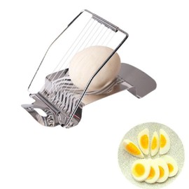 LABRIMP Metal Egg Slicer Boiled Eggs Egg Cutter Stainless Steel Easy to Use Quick Slicing Must-Have Kitchen Gadgets
