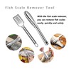 JINSHIN Seafood Preparation Tools, Silver 2 Pieces