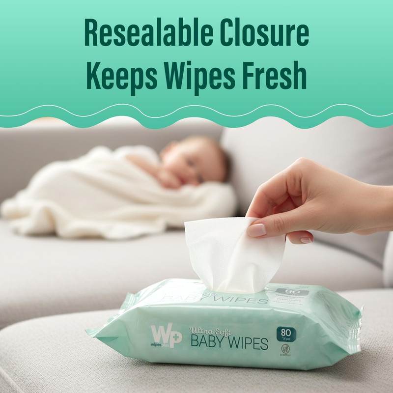 WIPESPLUS Baby Wipes, Hypoallergenic Ultra Soft Wipes for Sensitive Skin,
