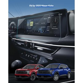 LANTU Car Screen Protector for 2025 Nissan Kicks (SV, SR) Accessories Navigation Touchscreen Protector Film Tempered Glass HD Clear Anti-Glare 12.3''