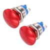 METALLIXITY 2PCS 3A 16MM 5/8" Momentary Mushroom Head Push Button