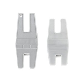 QWORK Pack of 2 Plastic Sewing Feet, Straight Stitch Foot Sewing Accessories for Sewing Machine (2 Sizes)