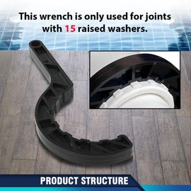 PIT66 Turbo Cell Wrench Compatible with Hayward Turbo Cell/Fit for Hayward GLX-Cell 2″ Union 15 Pads.