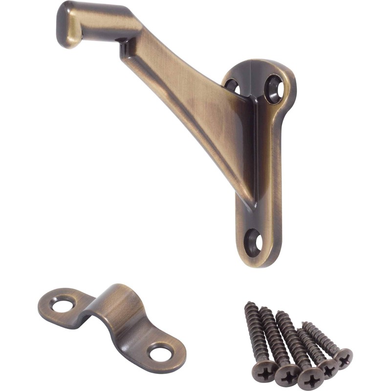 Stone Harbor Hardware Heavy-Duty Handrail Bracket, Antique Brass
