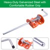 Qlvily 17-Inch Heavy Duty Gate Anchor Cane Bolt, Spring Loaded