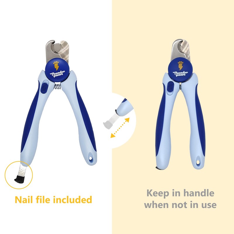 Thunderpaws Professional-Grade Dog Nail Clippers with Protective Guard and Safety