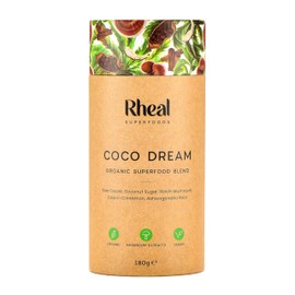 Rheal Coco Dream 180g | 30 Servings | Raw Peruvian Cacao & Reishi Mushroom | Formulated to Help You Relax and Unwind | 100% Organic & Gluten Free | Plant Based | B Corp Certified