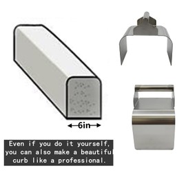 WHLZYEVA Landscape Curb Trowel Edger, Curb It Yourself, Curb and Gutter Shape Maker, Concrete Curb Trowel, Rectangular trimmer - 4" x 6" x 4" (Rectangular Curb It Yourself)