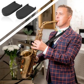 Saxophone Thumb Rest Cushion, 2 Pieces Thumb Rest Sax Rubber Cushion Thumb Support Instruments Accessories Finger Protection Finger Rest Cushion Pads Soprano Alto Tenor Thumb Protection Thumb