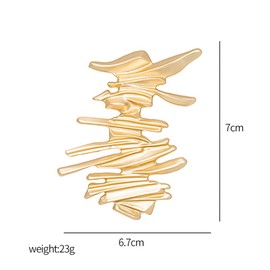 Gold Plated Irregular Geommetric Brooch Lapel Pin for Women Girls Men - Fashion for Sweater Hat Dresses Suit Badges Backpack Coat Clothing Decoration Collar Brooches Pins Unique Jewelry