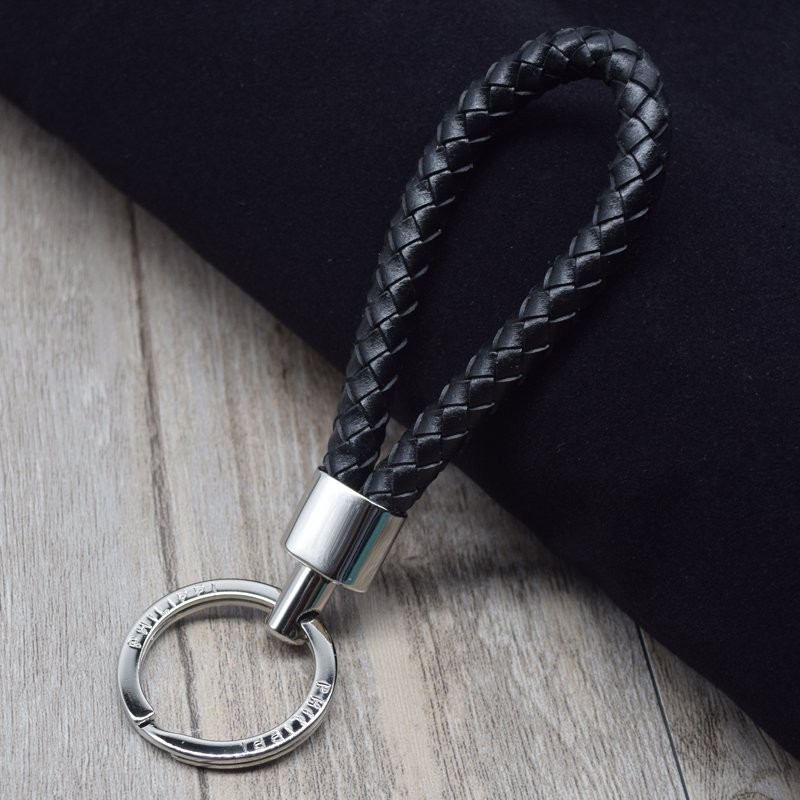 Philippi 'SERGIO' Keychains Leather Braided Nickel Polished