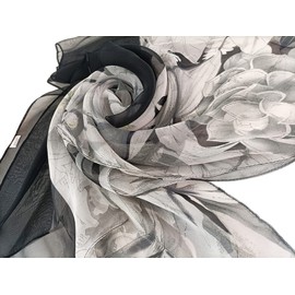 FAIRYGATE Seidenschal Damen Hochzeit Brautjungfer Abschlussball Schärpe Schalverpackung Schal Georgette 64021