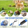 Dog Tie Out Cable&Stake,30FT Dog Leads for Yard,Heavy Duty Ground