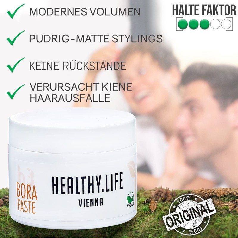 HEALTHY LIFE VIENNA Bora Paste Vegan Hair Paste Styling Products