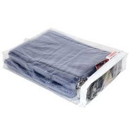 Vinylpac 5-Pack Clear Vinyl Zippered Storage Bags 12 x 16 x 3 Inch with Hanger