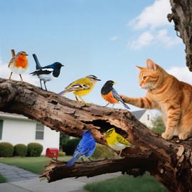 6 pcs Vivid Birds Decoration Metal Birds Fence Decorations Double-Sided Printed Birds Yard Decor Outdoor Bird Wall Decor Suitable for Bird Garden and Rustic Garden Decor