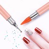 JERCLITY 2 Pieces Pink Double-Ended Rhinestone Pick-Up Manicure Tools, 10pcs