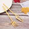 JASHII Matte Gold Hangable Silverware Set, Stainless Steel Flatware Set,