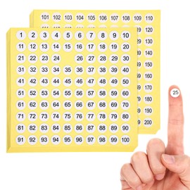 6000 Pcs Small Number Stickers, 30 Sets 1-200 Consecutive Round Labels, 0.4 Inch Self-Adhesive Round Number Decals Signs Inventory Stickers for Indoor Outdoor Organizing, Storage, Boxes