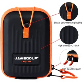 JAWEGOLF Golf Rangefinder Hard Shell Carry Case Box EVA Bag Compatible with Bushnell TourX V2 V3 V4 V5 Pro X2 Pro XE and Garmin Z80 Z82 (Black-Magnetic, Large)